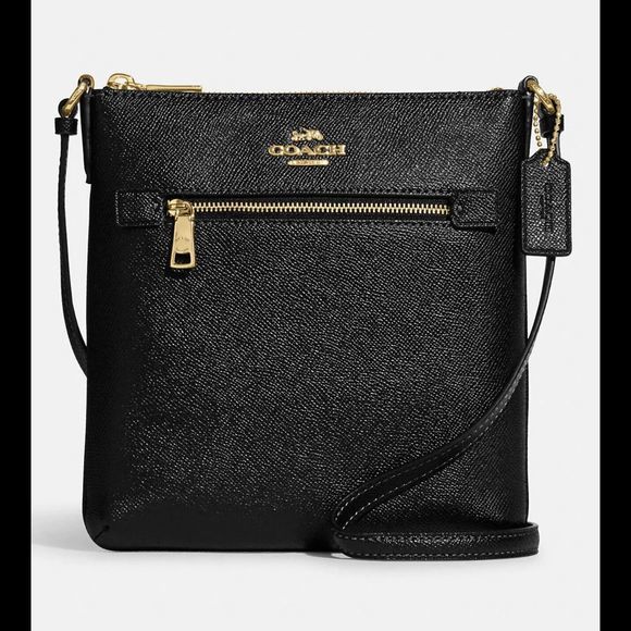 Coach Handbags - Women’s Purse COACH Handbags Rowan File Bag Black Leather Crossbody AUTHENTIC
